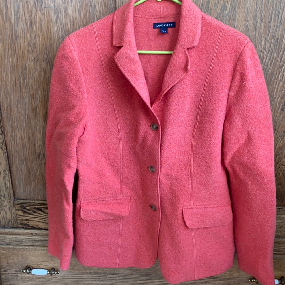 Lands End Women’s Blazer Size 8 Salmon